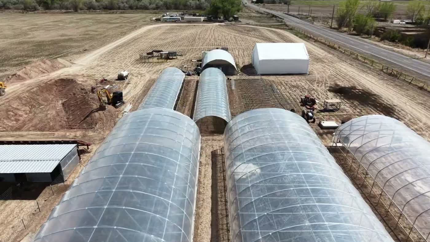 Aerial view of SUS Farms in Sevier County, Utah