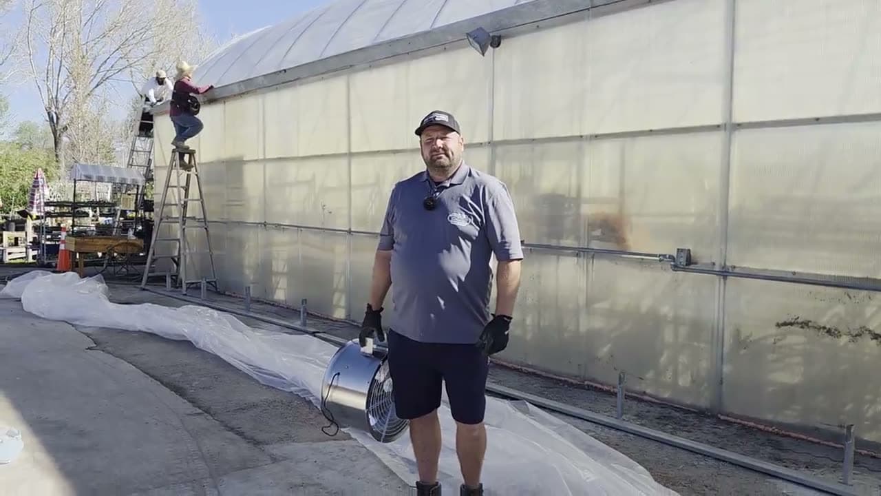 Fans and airflow inside the greenhouse